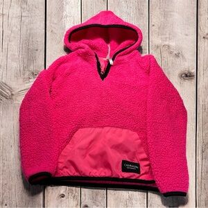 Calvin Klein Girls Hot Pink Performance Fleece 1/4 Zip Hoodie Size XS 5/6